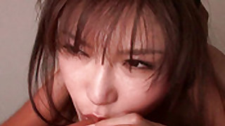 Beauty japanese teen in stringy wants her bf to lick her slit